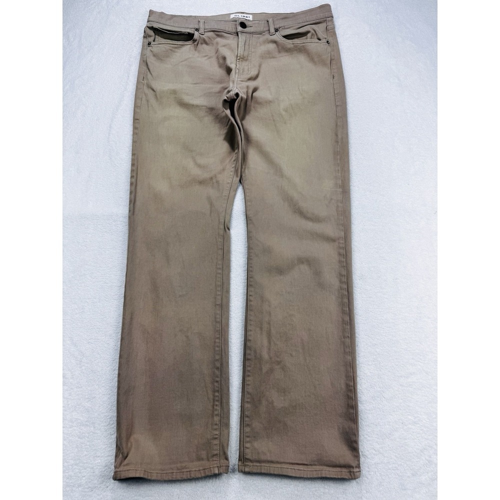 DL1961 JEANS MEN 40 Khaki Birch VINCE STRAIGHT X-TWILL STRETCH 5 Pkt